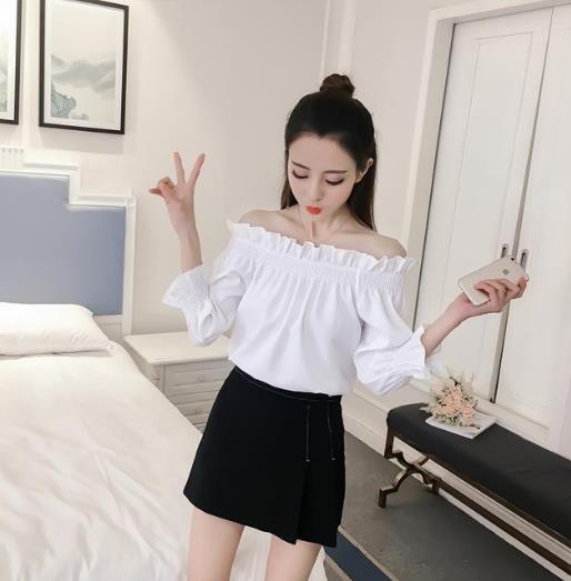 一字领露肩雪纺衫怎么搭配裙装:凸显少女俏皮感 一字领露肩雪纺衫怎么搭配裙装:凸显少女俏皮感