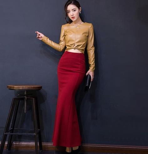 长款修身纯色包臀鱼尾裙搭配:彰显女性优雅妩媚 长款修身纯色包臀鱼尾裙搭配:彰显女性优雅妩媚