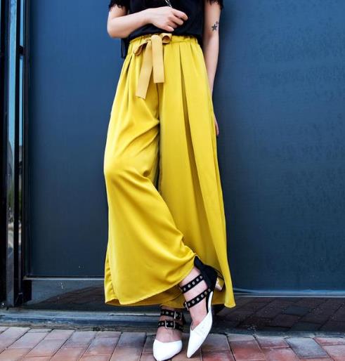 款高腰雪纺系带阔腿裤:再也不用担心小粗腿(图) 款高腰雪纺系带阔腿裤:再也不用担心小粗腿(图)