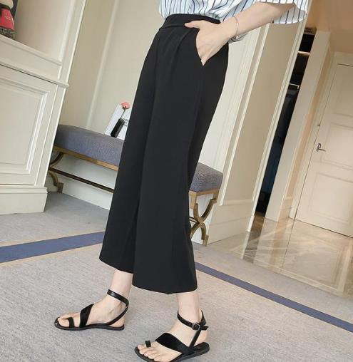 款高腰雪纺系带阔腿裤：再也不用担心小粗腿（图）