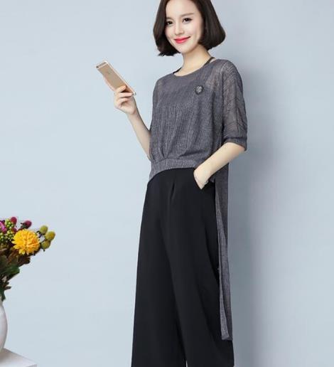 减龄又迷人的高腰连裤子套装：修身显瘦套装推荐