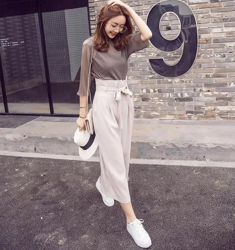 小个子搭配小清新阔腿裤两件套：5款百搭显高显瘦