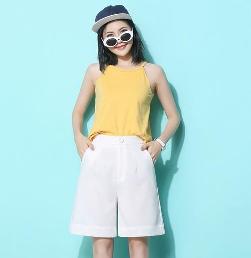 这几款亚麻高腰阔腿裤怎么搭配上衣：凸显大长腿