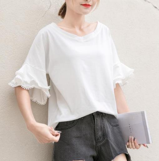 青春流行露肩一字领半袖T恤：演绎简约休闲范（图）