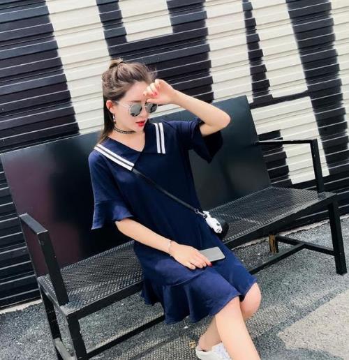 告诉你怎么穿才不俗气显气质：牛仔鱼尾连衣裙分享