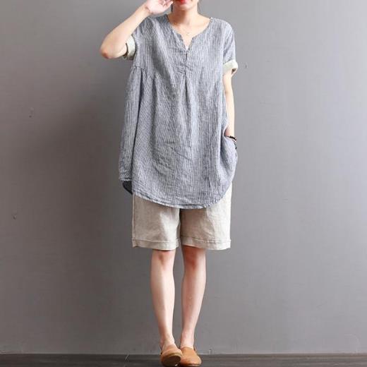 腰粗的MM棉麻上衣搭配：显瘦棉麻上衣时尚百搭