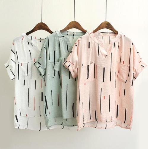 5款文艺小清新百搭棉麻T恤：清凉遮肉还显瘦（图）