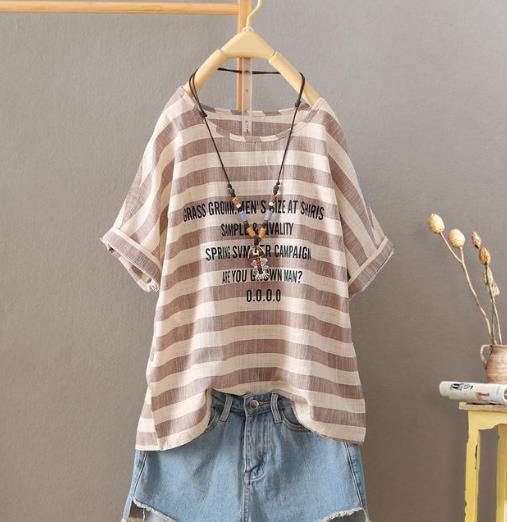 5款文艺小清新百搭棉麻T恤：清凉遮肉还显瘦（图）
