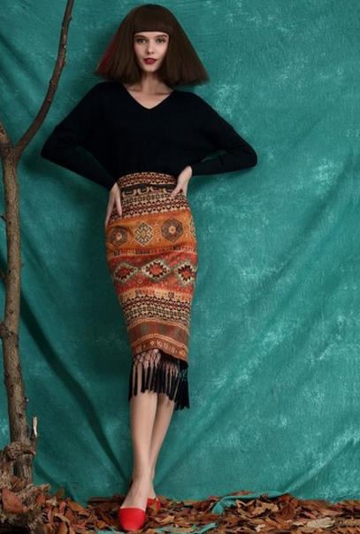 V领分割复古宽松毛衣搭配短裤：呈现复古美感（图）