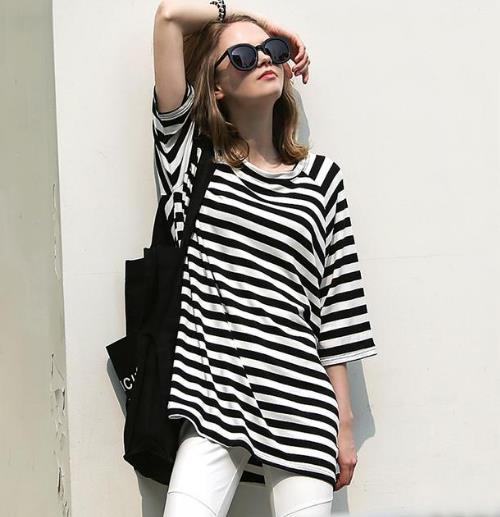 现在流行舒适百搭韩版大码t恤：胖MM的福利（图）