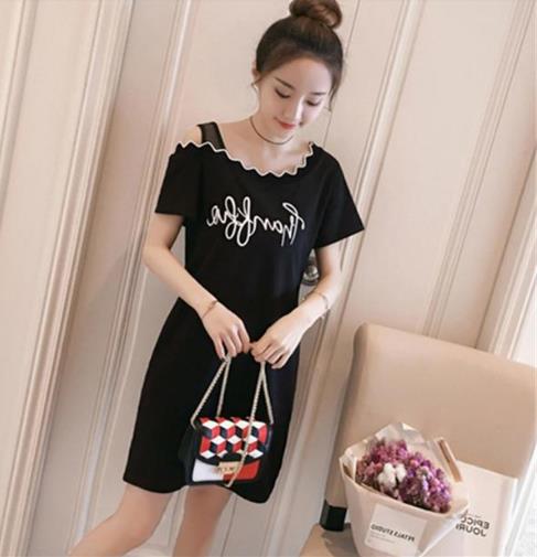 5款夏季新款短袖露肩边连衣裙搭配：展现迷人气息