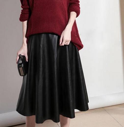 明星同款高腰小皮裙搭配：简约百搭小皮裙推荐（图）