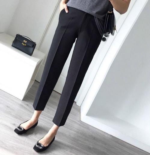 弹力高腰九分裤怎么搭配上衣：轻松展现性感小蛮腰