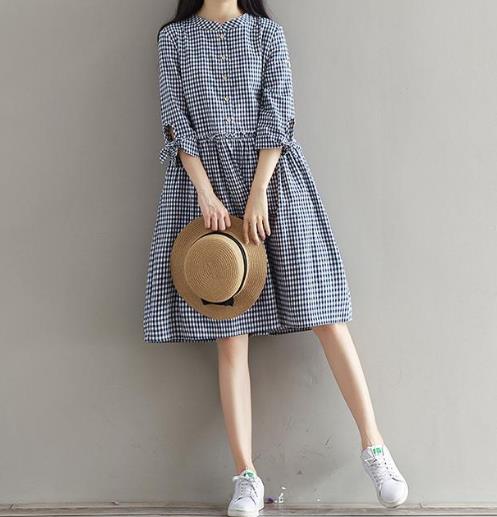 复古文艺荷叶边棉麻连衣裙：穿出优雅女王气质（图）