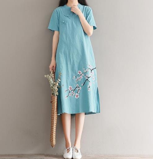 复古文艺荷叶边棉麻连衣裙：穿出优雅女王气质（图）