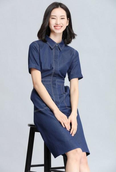 收腰条纹连衣裙2017：女士条纹连衣裙推荐