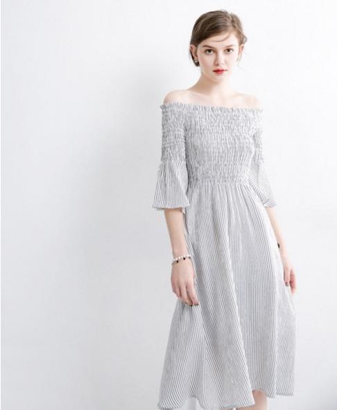 收腰条纹连衣裙2017:女士条纹连衣裙推荐 收腰条纹连衣裙2017:女士条纹连衣裙推荐
