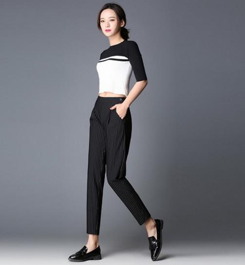 5款打造大长腿高腰宽松九分哈伦裤搭配推荐（图）