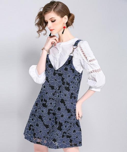 棉麻百褶A字背带裙搭配：6款背带裙演绎田园风（图）