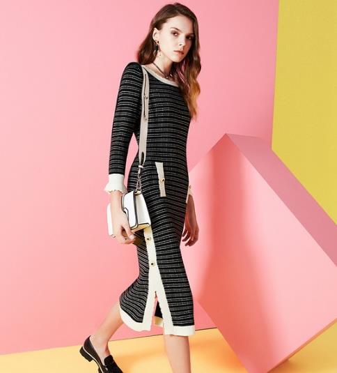 波浪边收腰连衣裙搭配：时尚气质连衣裙推荐（图）