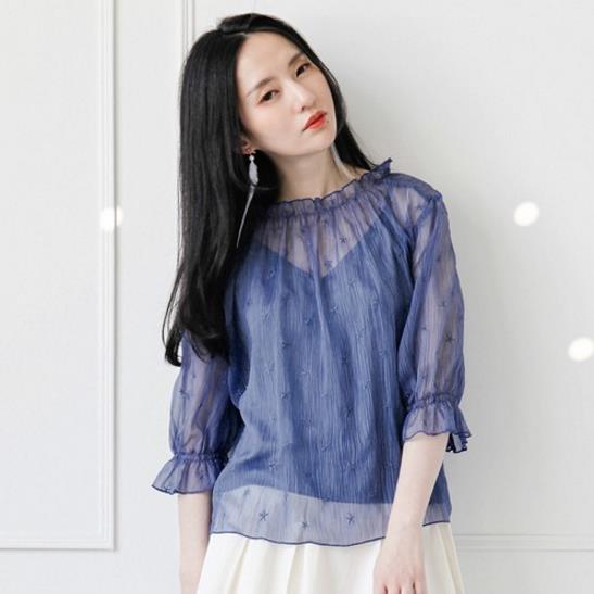 网纱刺绣上衣搭配短裤:6种穿出清凉夏日 网纱刺绣上衣搭配短裤:6种穿出清凉夏日