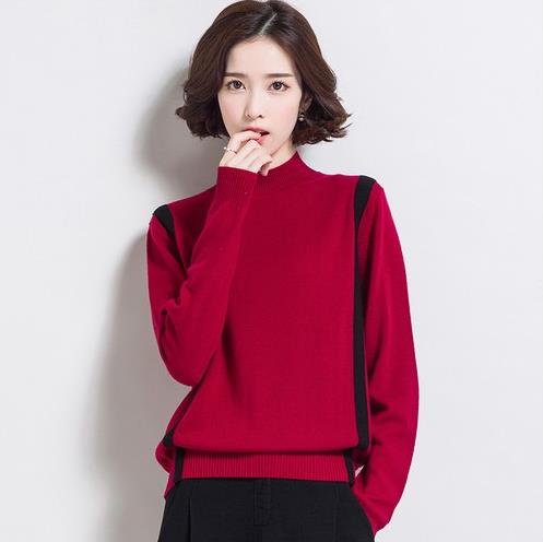 不挑人的显瘦又气质V领直筒针织衫怎么搭配裤子（图）