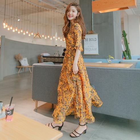 微胖MM搭配印花拼接连衣裙：显瘦连衣裙推荐（图）