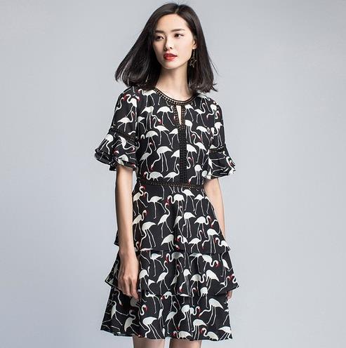 微胖MM搭配印花拼接连衣裙：显瘦连衣裙推荐（图）