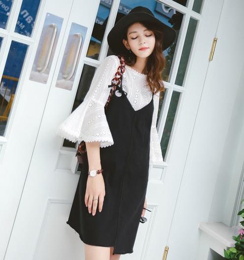 简约绣花针织T恤的多种搭配：清凉显瘦T恤分享（图）