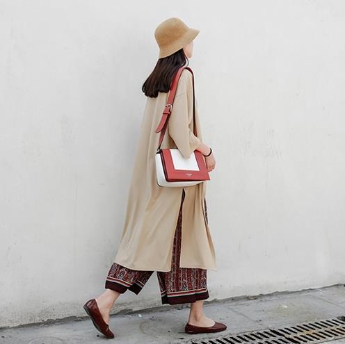 5款帅气又优雅中长款条纹透视感针织衫搭配（图）