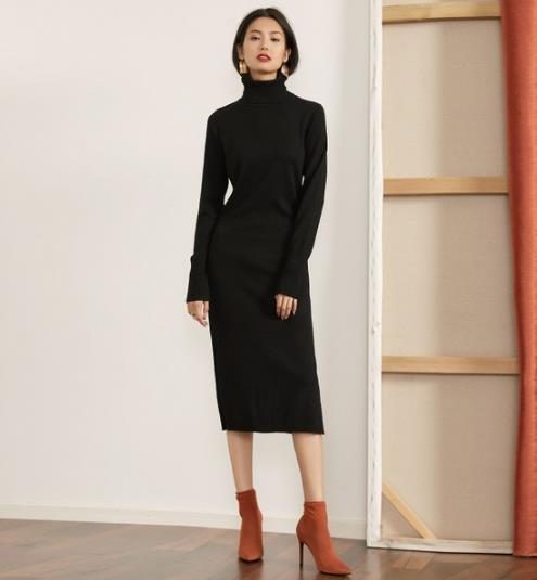 灯笼中袖A字针织连衣裙搭配：5款连衣裙彰显甜美范