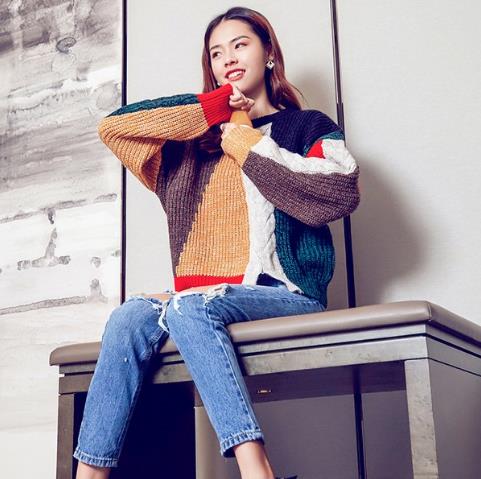 秋季新款撞色针织毛衣：5款毛衣显瘦显高显气质（图）