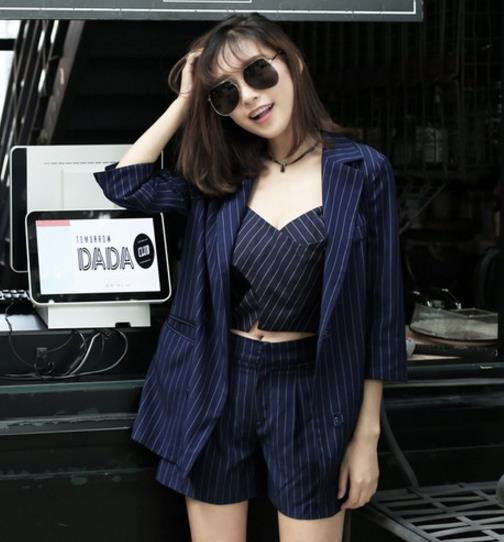 怎么穿才能变身矜贵浪漫：西装短裤三件套推荐（图）