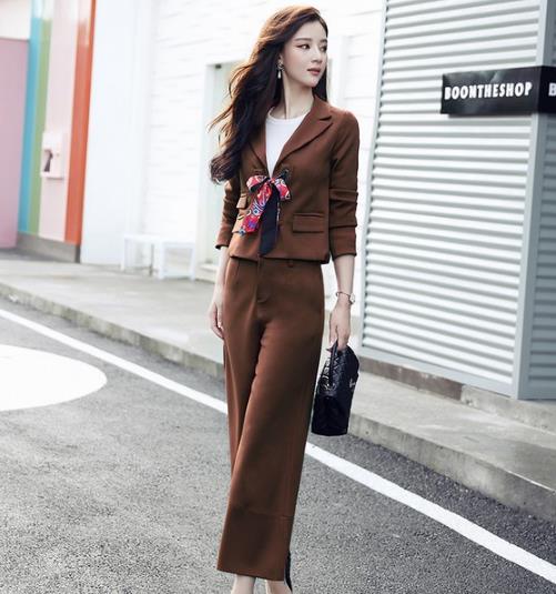 阔腿裤职业装两件套：时尚知性两件套搭配（图）