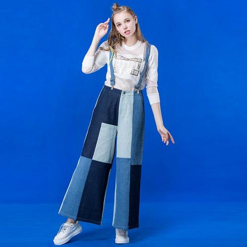 衬衫搭配纯色背带阔腿裤：教你阔腿裤穿出新潮感（图）