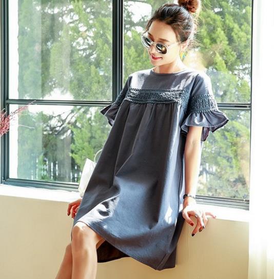 露肩修身牛仔孕妇裙分享：6款孕妇装穿搭美美哒