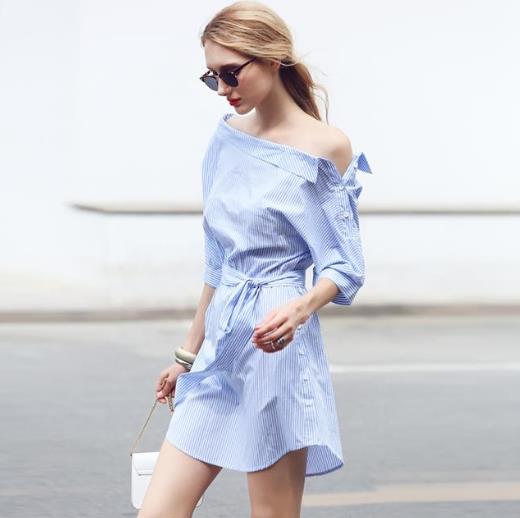 宽松条纹连衣裙搭配:6种搭出简约时尚感 宽松条纹连衣裙搭配:6种搭出简约时尚感