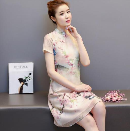 旗袍a字连衣裙2017：女装新款旗袍连衣裙推荐