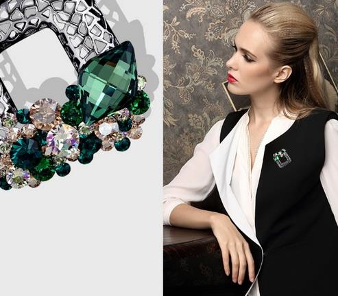 高贵典雅胸针搭配:时尚胸针彰显性感女人味(图) 高贵典雅胸针搭配:时尚胸针彰显性感女人味(图)