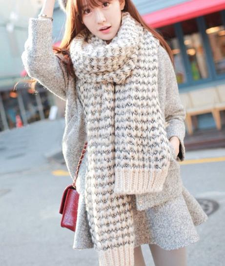 有加厚超长款两用保暖围巾我觉得冬天很温暖（图）