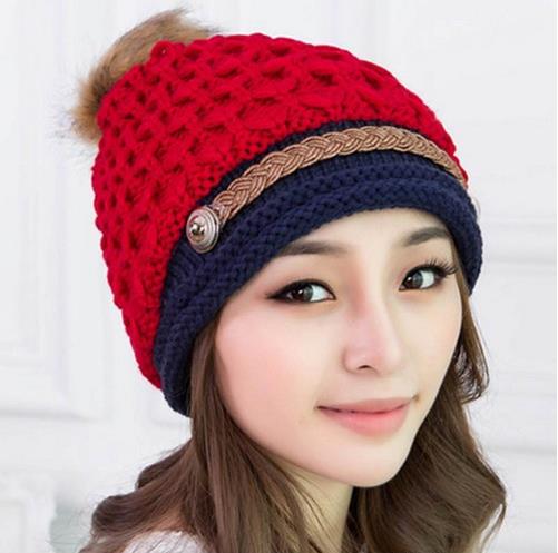 秋冬最流行木耳边拼色网眼针织帽：时尚百搭又暖和