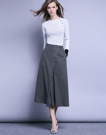 尴尬腿型再也不敢作妖了:格子高腰阔腿裤推荐(图) 尴尬腿型再也不敢作妖了:格子高腰阔腿裤推荐(图)