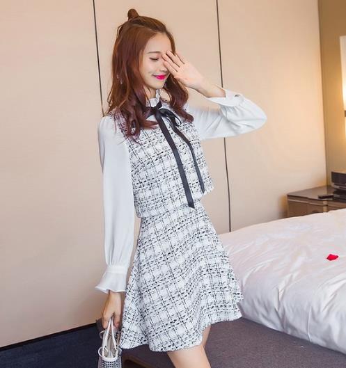 毛呢格子长袖套装怎么搭配才能彰显知性气质（图）