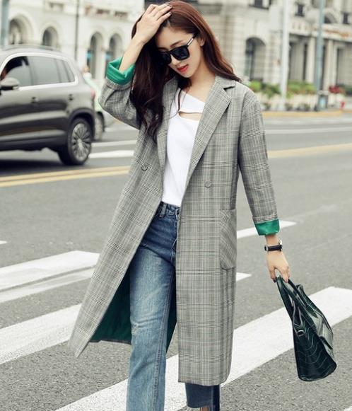 6款显高显瘦的格子西装外套短裤套装搭配分享（图）