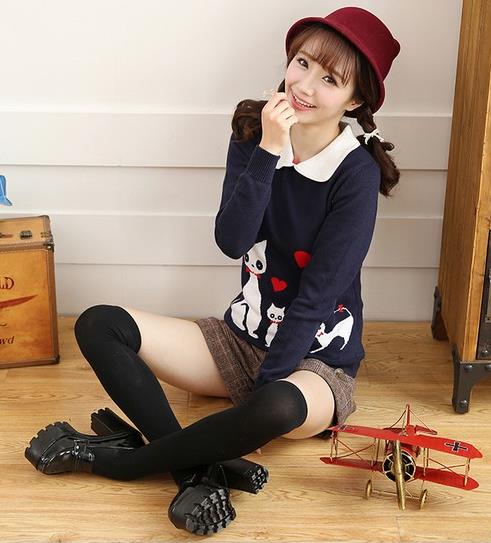 打底毛衣的搭配法则：文艺复古格纹毛衣搭配推荐