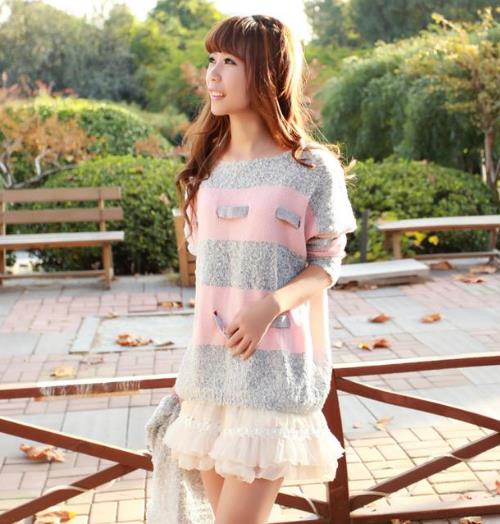 较小女生搭配套头复古麻花毛衣：显高显瘦毛衣分享