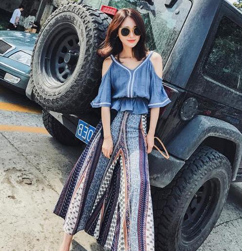 今年特别流行阔腿裤两件套搭配：轻松显瘦显高（图）