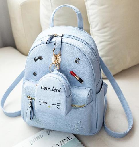 潮人必备：简约经典小清新撞色可爱迷你双肩包（图）