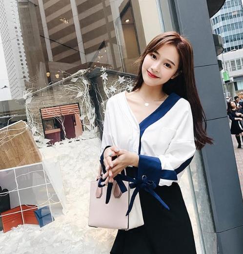 baby蝴蝶结真丝衬衫搭配：青春减龄衬衫分享（图）