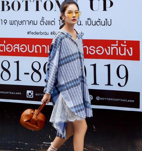 娜扎同款拼接牛仔衬衫裙：6款衬衫裙打造女神范（图）